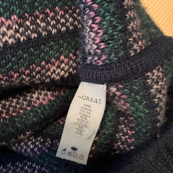 THE GREAT Bloom Lodge Cardigan size 2 Navy - Picture 10 of 11